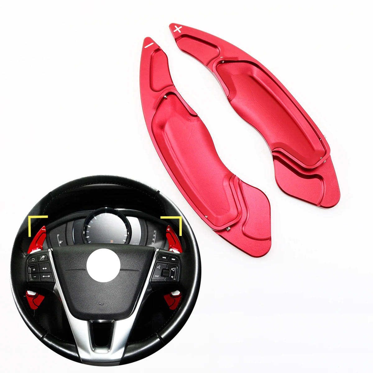 

Gear Shift Lever Paddle Extension Steering Wheel Trim For Volvo S60 S80 V40 V60 XC60 XC70 2014-2017 Alloy Accessories
