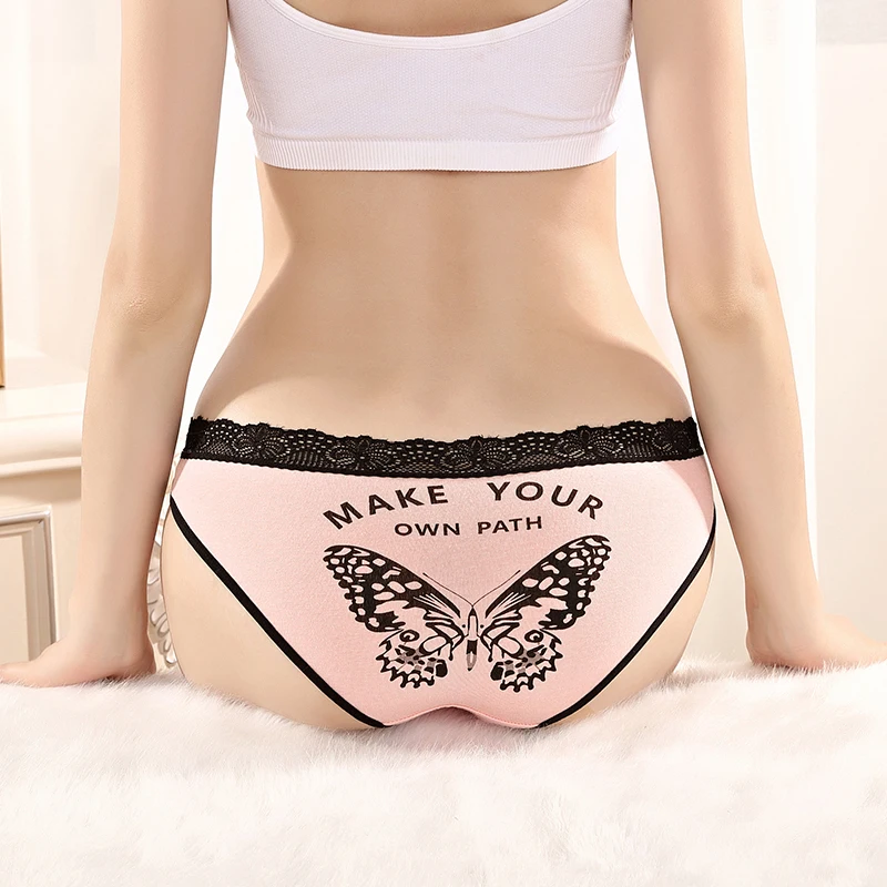 Сексуальные женские трусики кружевные бабочки прозрачное бесшовное нижнее