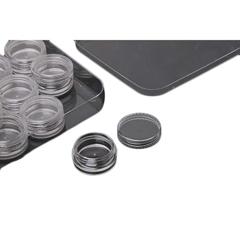 12 слотов прозрачная пластиковая пустая коробка для хранения ногтей Инструменты