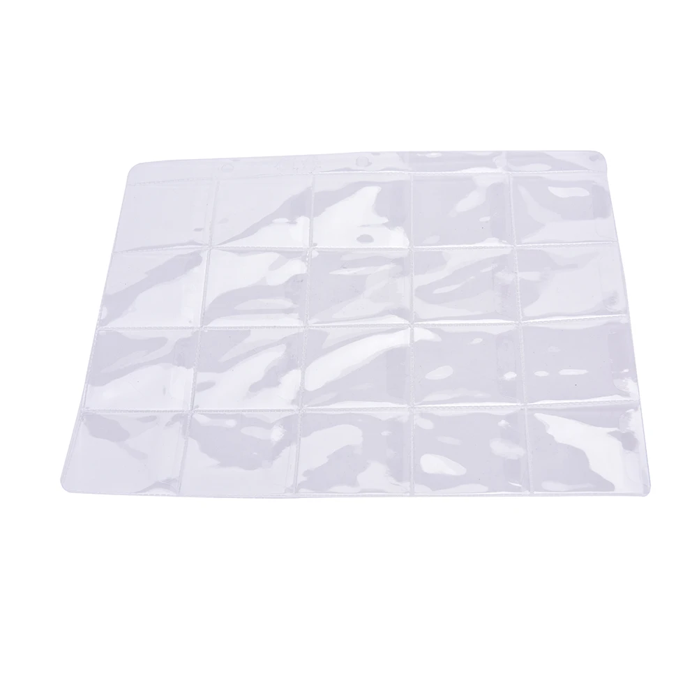 1 лист 20 карманов держатели для монет альбом прозрачная коллекция альбомы