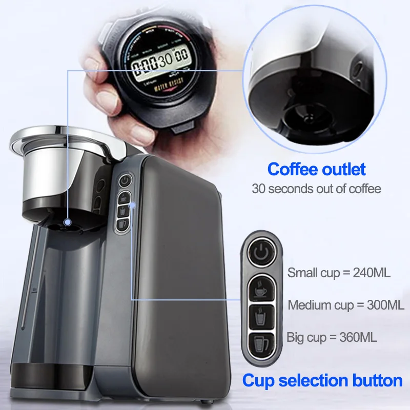 HiBREW K-Cup brewer; Кофеварка-машина, Кофеварка Kcup с одной чашкой, Капсульная кофемашина, автоматическая кофеварка