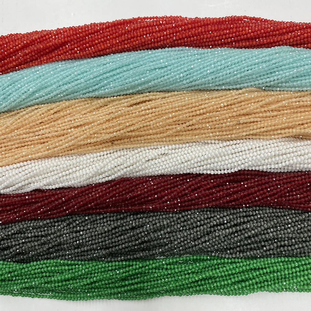 Граненые хрустальные бусины из натурального циркона незакрепленные полуготовые