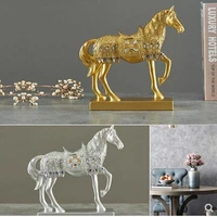 beautiful european style animal horse crafts statue home office desktop decoration artwork business gift