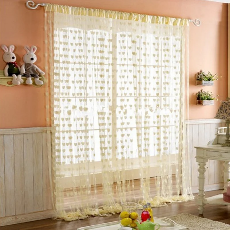 Красочная занавеска в виде линии любви W100xH200cm модный балдахин разделитель для