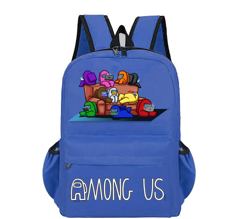 

Hot Game Among Us 3D backpack Children Cartoon Anime School Bag laptop Rucksack Girl Boy Knapsack Unisex Waterproof Travel bags