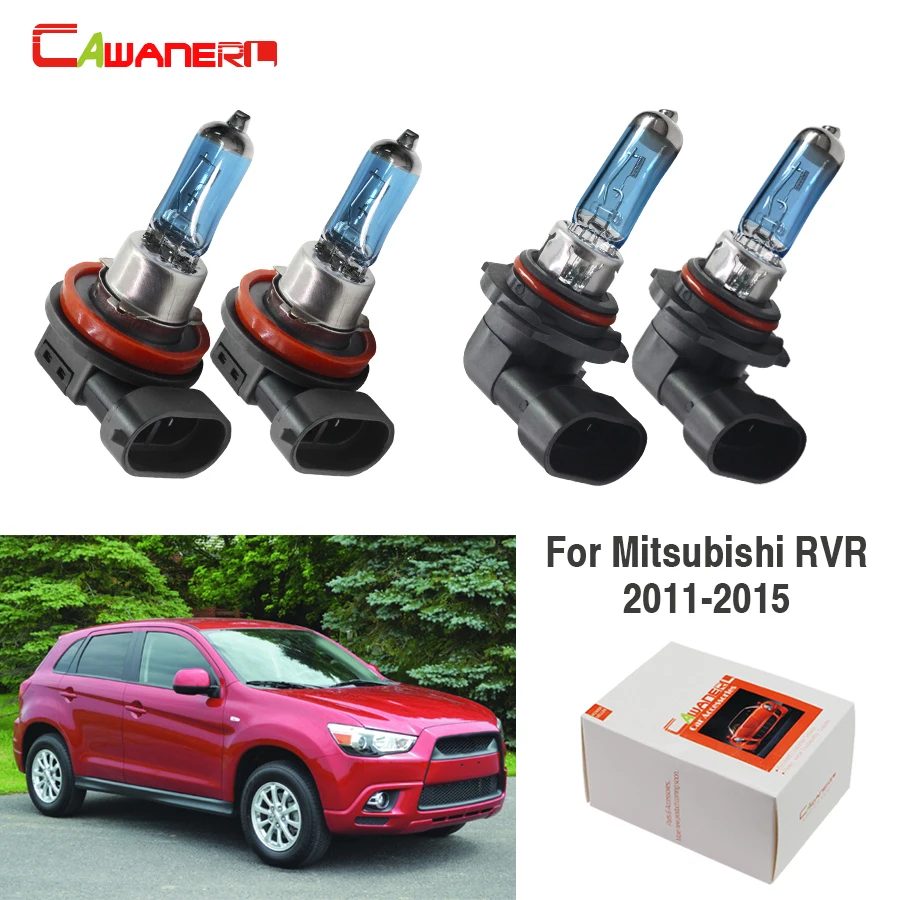 

Cawanerl For Mitsubishi RVR 2011-2015 2 Pair 100W Car Styling Halogen Bulb Headlight Light High Low Beam 12V