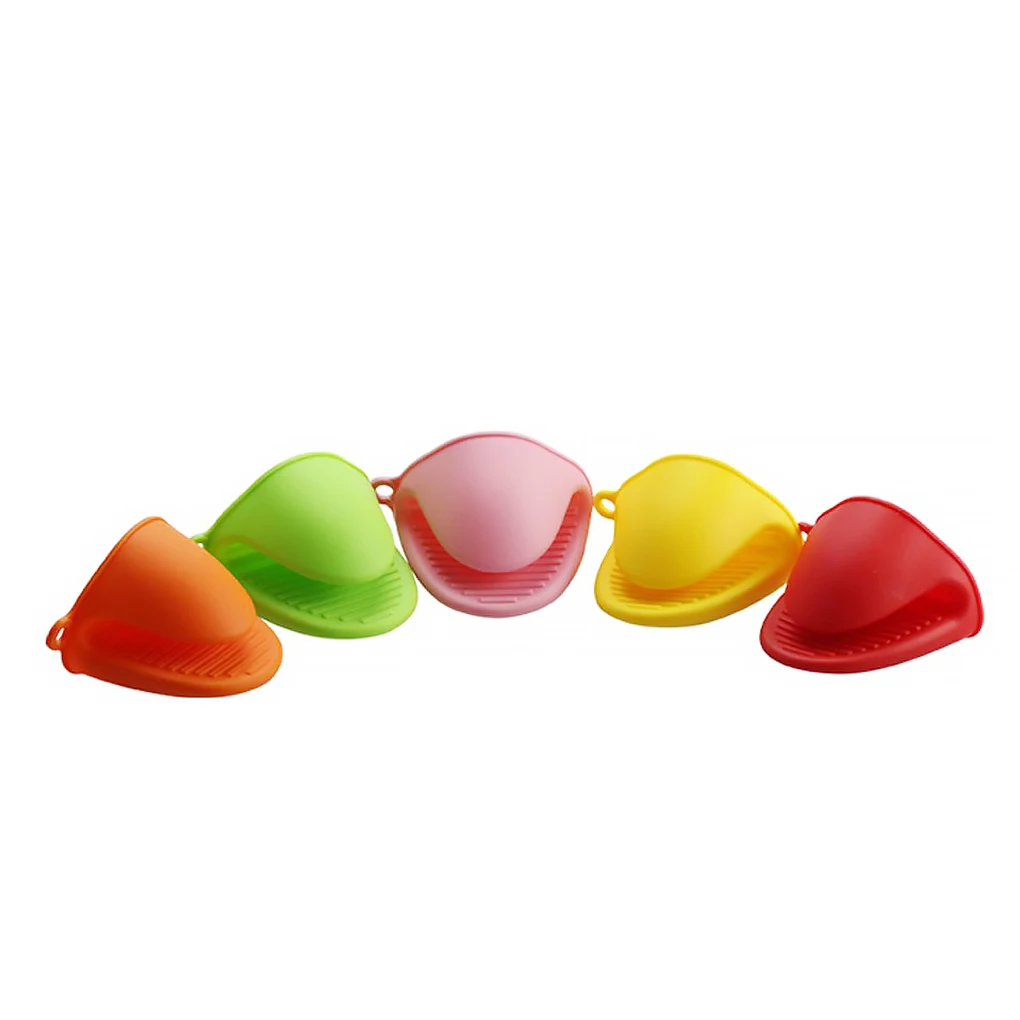 

Bakery Oven Silicone Non-stick Gloves Heat Resistant Microwave Ovens Cooking Pots Anti-slip Mittens Color Random