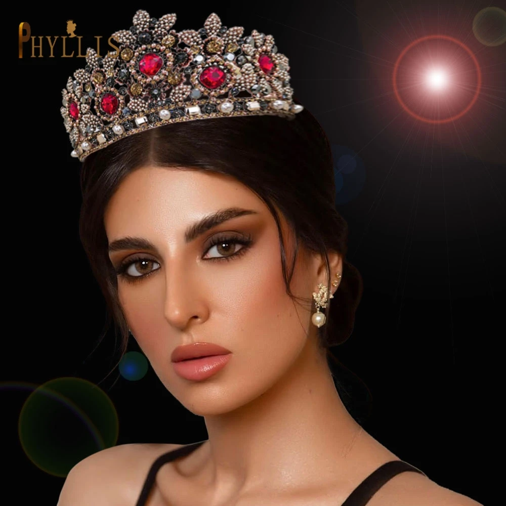 

A29 New Design Bride Headpiece Wedding Crowns and Tiaras Princess Rhinestone Headband Bridal Headwear Baroque Hair Jewelry