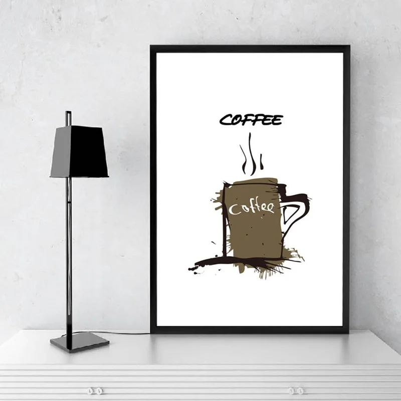 

Coffee Shop Wall Decorations Nordic Style Simple Cartoon Animal Cat And Coffee Creative Canvas Painting Posters For Living Room