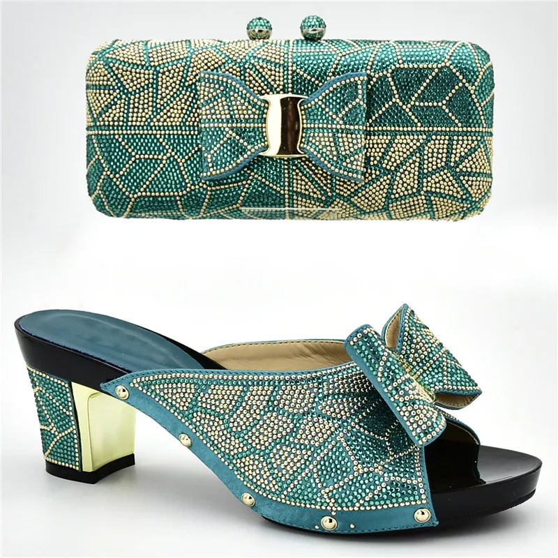 Новейший дизайн Комплект из обуви и сумки в итальянском стиле итальянских туфель