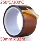 Полиимидная клейкая лента, 50 мм х 33 м, BGA PCB 3D печатная плата, защита от высоких температур, термостойкая электронная изоляция