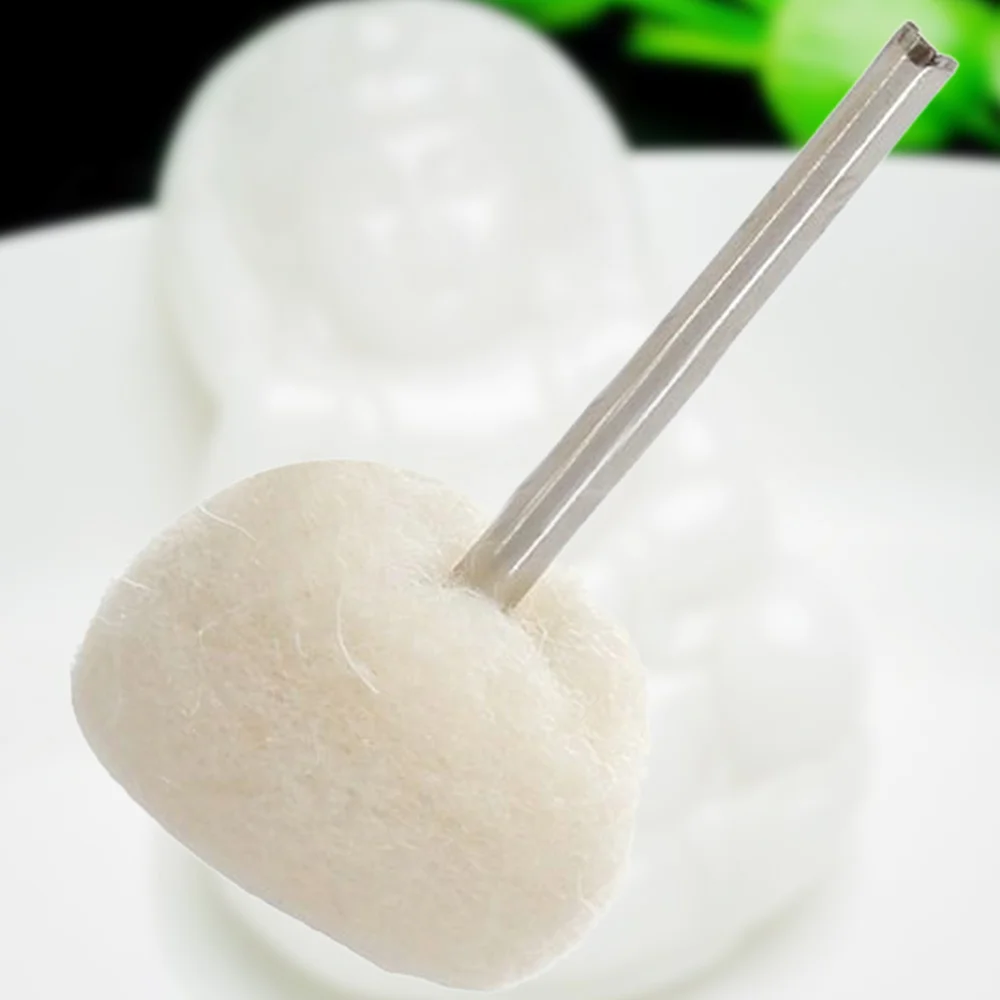 

100 Pieces High Quality Wool And Metal Material Polishing Buffing Wheel Set Wool Felt Cotton Mounted Shank Buff
