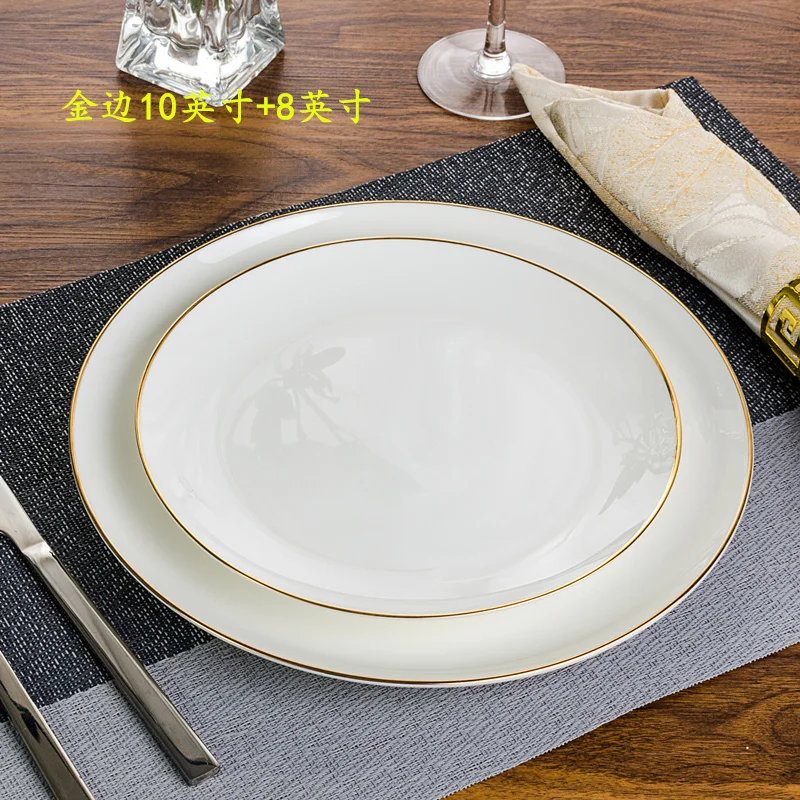 

Ceramic Creative Plate Sets Pasta Cake Fruit Dessert Breakfast Set Luxury Plates Dinner Serving Platos Kitchen Supplies DG50PZ