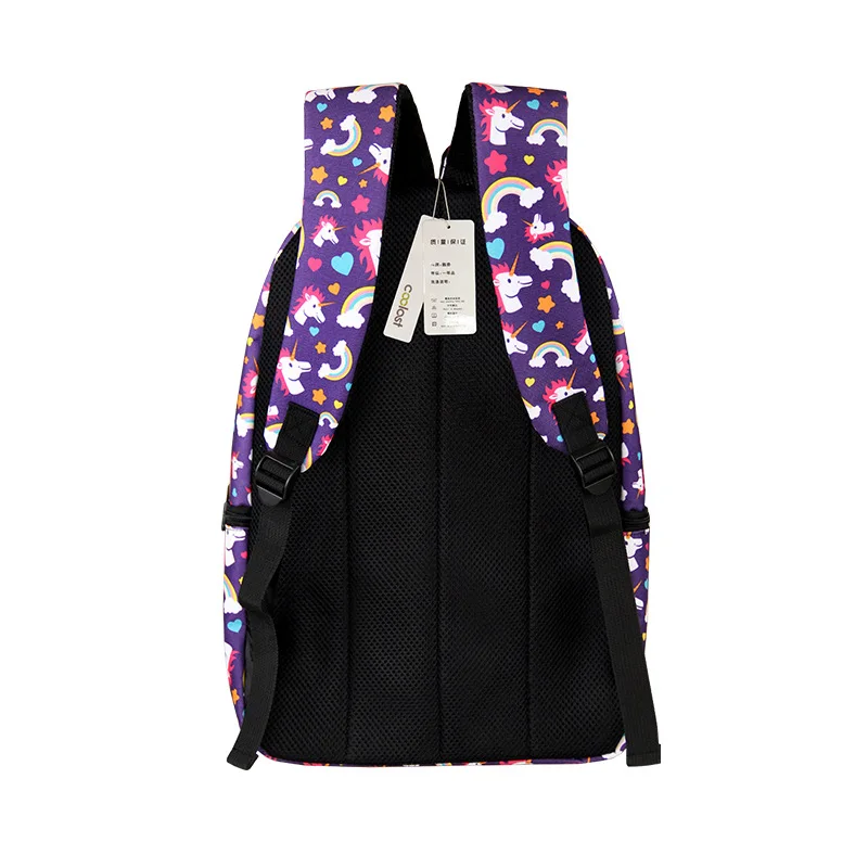 Large Capacity Unicorn Printed School bags for Teenagers Girls Water Resistant Travel Backpack Lovely Ladies Canvas bags