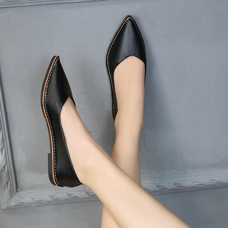 Туфли женские без шнуровки лоферы Повседневная Удобная обувь на плоской подошве