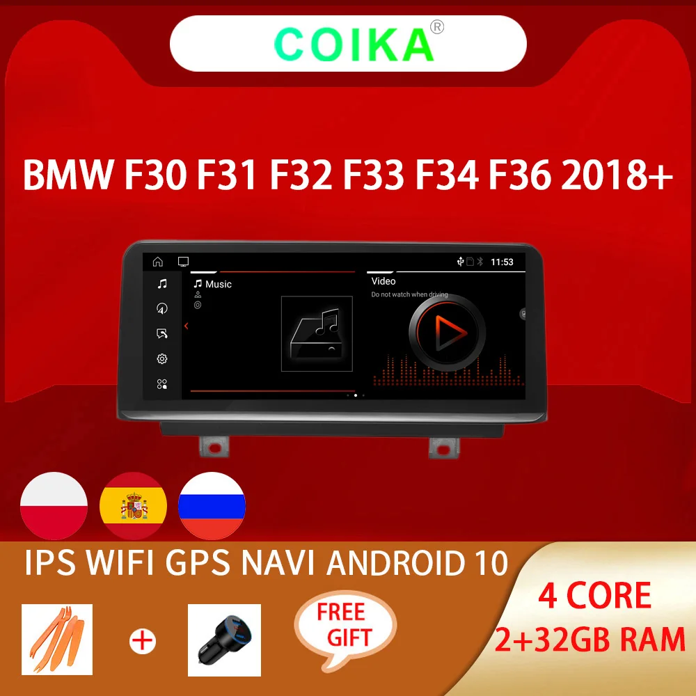 10 25 &quotAndroid 0 Автомобильный мультимедийный экран радио для BMW F30 F31 F34 F32 F33 F36 2018 EVO Wi Fi