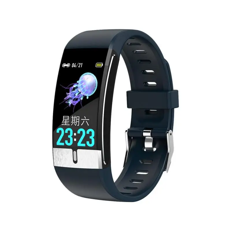 

E66 Smart Watch Smart Thermometer Bracelet ECG Blood Pressure Blood Oxygen Heart Rate Pedometer Step Monitoring Waterproof