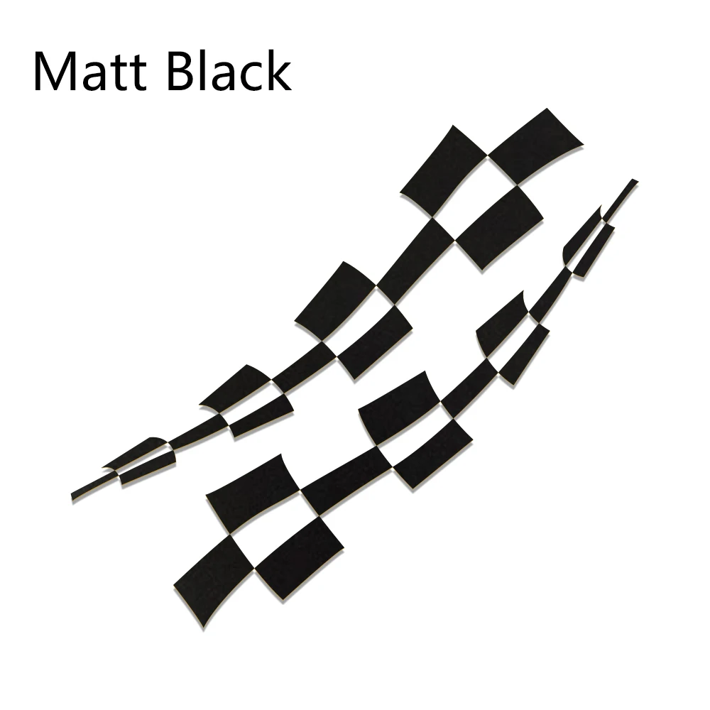 Matt Black 2 шт., 250 см x 58 см, стильные автомобильные наклейки, автомобильные наклейки с длинными боковыми полосками, виниловая пленка для автомобиля, сделай сам, наклейки, тюнинг автомобиля, аксессуары - Название цвета: Matt Black