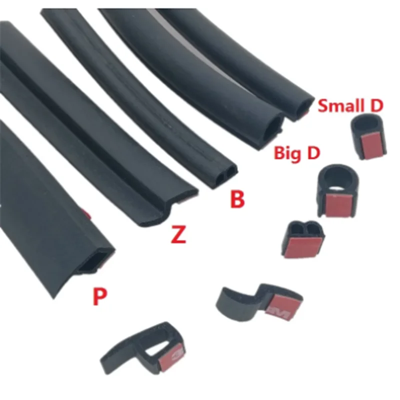 Уплотнительная лента для автомобильной двери 5 метров в форме B P Z большой D EPDM