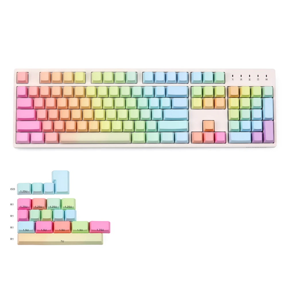 Колпачки клавиш 163 PBT для механической клавиатуры Cherry Mx Switch Filco 87 104 Игровая