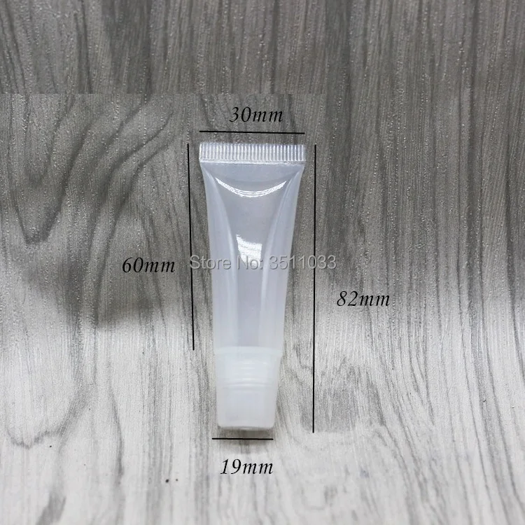 Прозрачный пустой бальзам для губной помады 10 г мягкая трубка макияжа прозрачный