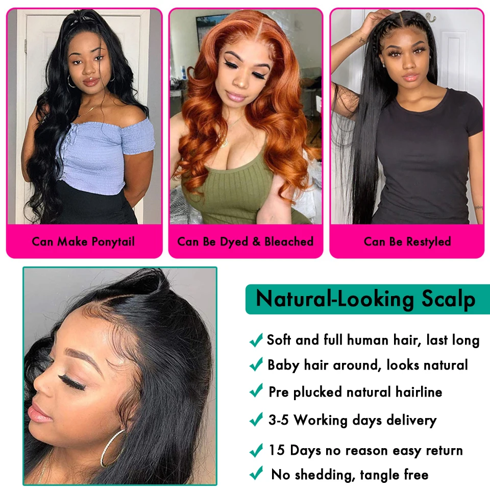 Парики из бразильских волос для женщин волнистые человеческие волосы парик на