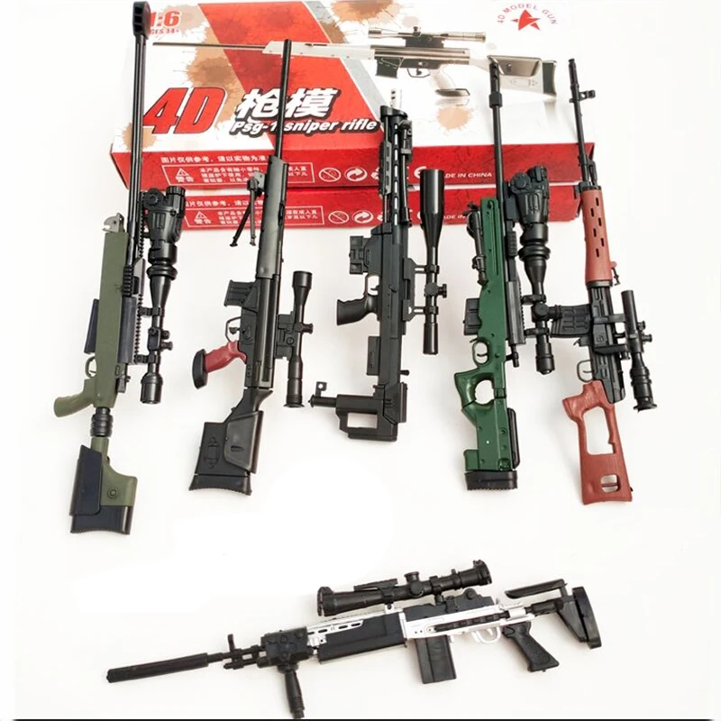 6 шт./компл. покрытием ружьё модель снайперская винтовка SVD PSG 1 MK14 DSR TAC 50 1:6 сборка