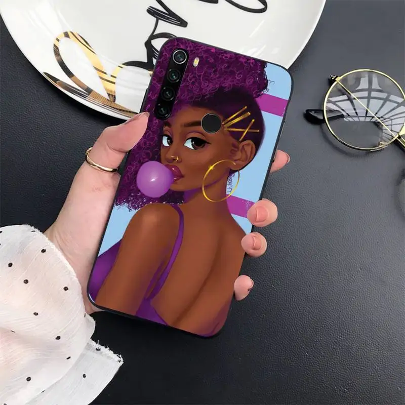 

MELANIN POPPIN Black Girl Phone Case For Xiaomi Redmi 7 8 9t a3Pro 9se k20 mi8 max3 lite 9 note 9s 10 pro cover funda shell