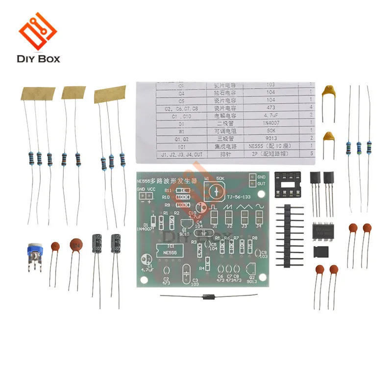 Треугольник квадратной волны NE555 многоканальный генератор сигналов Модуль DIY наборы