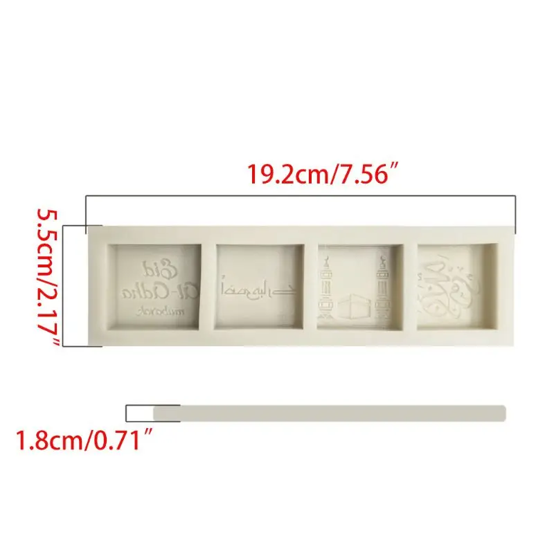 

2 Styles Eid Mubarak Letter Silicone Mold Fondant Mousse Cake Chocolate Decorating Sugarcraft Paste Mould Kitchen Baking Tool