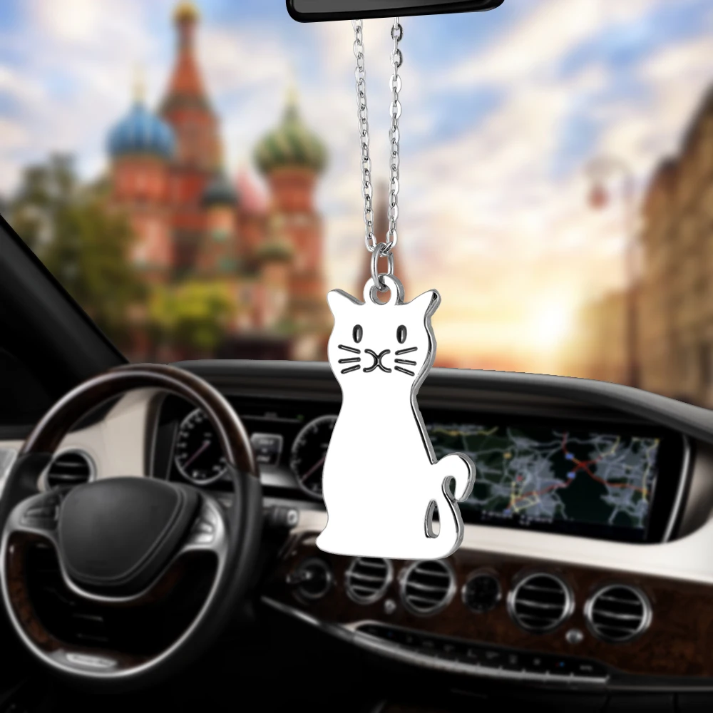Автомобильный кулон с котом Китти модные украшения подвески для зеркала заднего