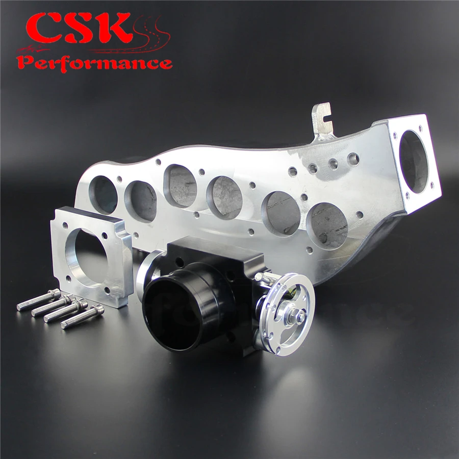 Полированный впускной коллектор + Корпус дроссельной заслонки 65 мм для Nissan Skyline