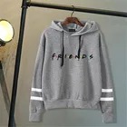 Женские толстовки с принтом для друзей 2021, корейские Повседневные пуловеры с капюшоном, Модные свитшоты с длинным рукавом и кулиской на осень и зиму
