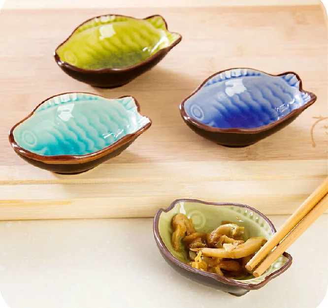 Японский стиль уксус блюдо керамика маленькая тарелка для соевого соуса больше