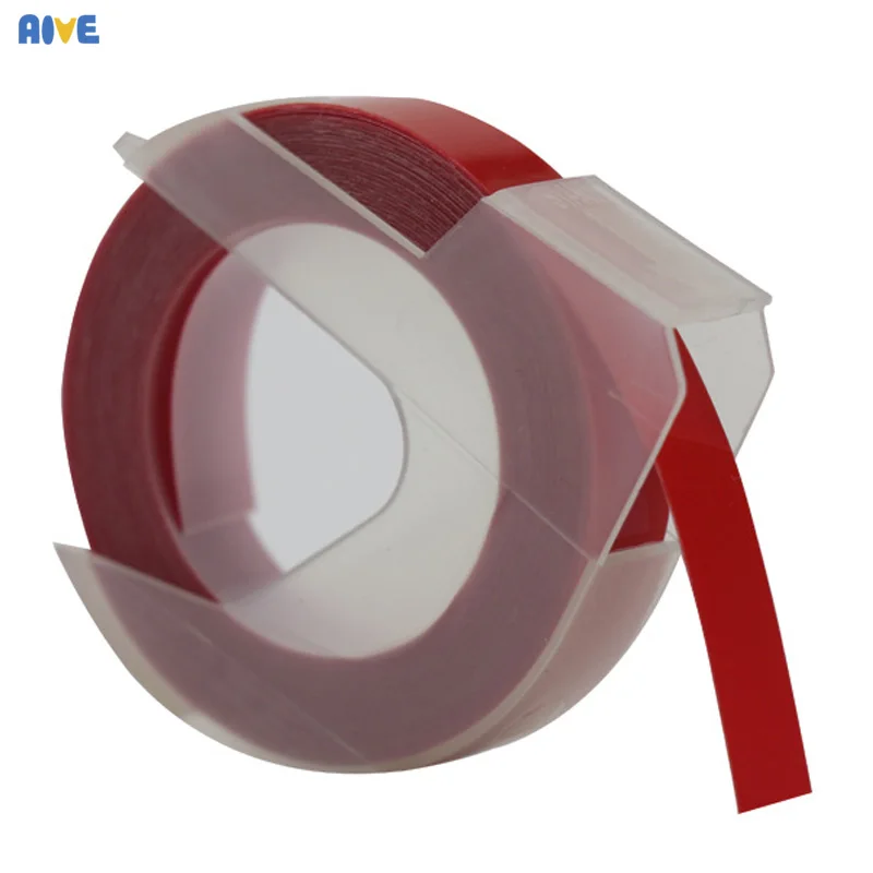Aive 12MM Dymo 3D Plastic Embossing Tape for Label Maker PVC LABEL Tapes DYMO 1540 1595 12965 Motex omega organizer | Компьютеры и