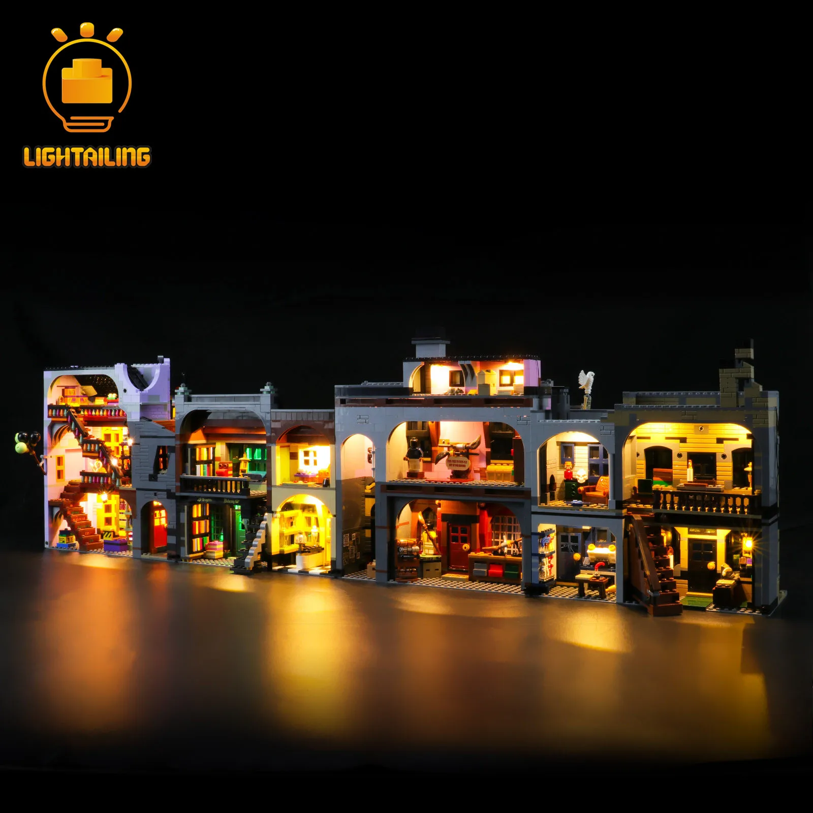 Осветительная Светодиодная лампа набор строительных блоков Diagon Alley 75978 (без