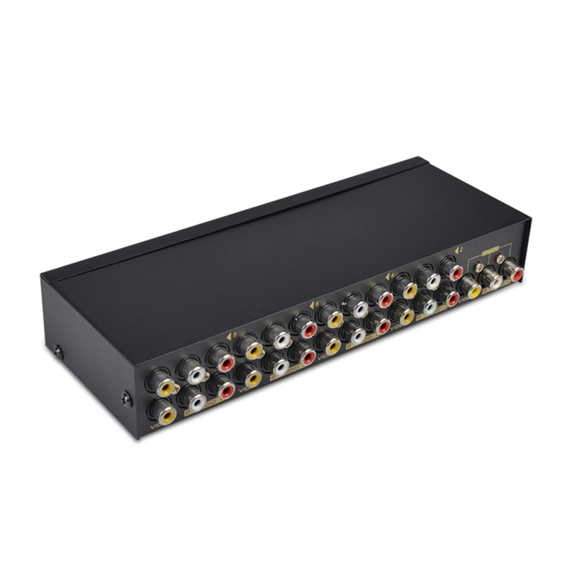 2022 Новый 8-полосный Переключатель AV RCA коммутатор 8 в 1 для композитного видео L/R