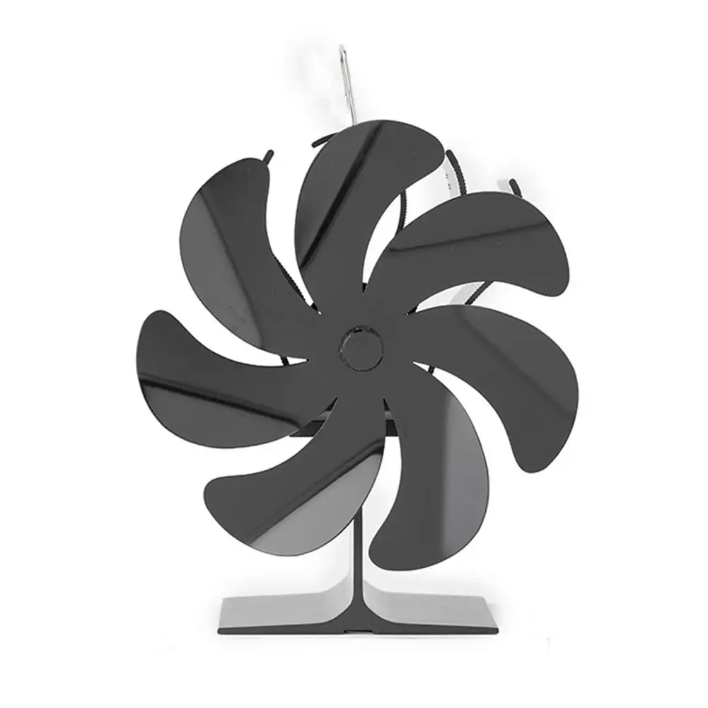 

7 Blades Burning Stove Fan Heat Powered Fireplace Fan For Home Wood Log Burning