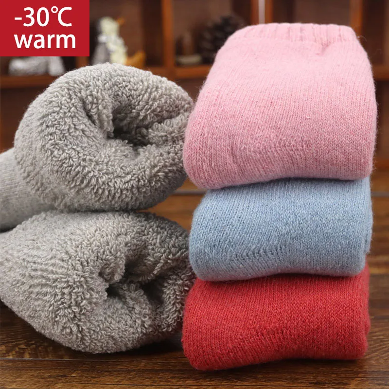 

Baby Kids Socks Winter Real Woolen Thick Soft Warm Socks for Children Boys Girls Thermal Floor Socks