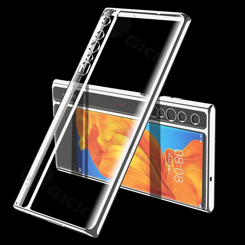 Роскошный прозрачный мягкий чехол с покрытием для Huawei Mate Xs модный противоударный