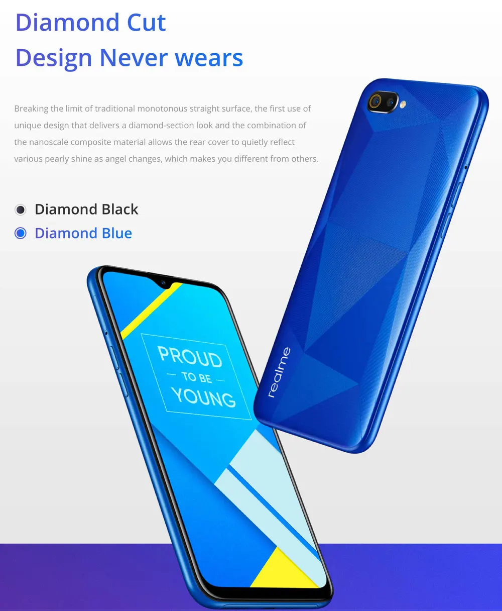 RU версия 6,1 дюймов Realme C2 RMX1941 мобильного телефона 4000 мА/ч, Octa core, 2 Гб оперативной памяти, 16 Гб встроенной памяти, 13MP 2MP двойной Камера Android 9,0 с двумя sim-картами 4G, чехол для телефона