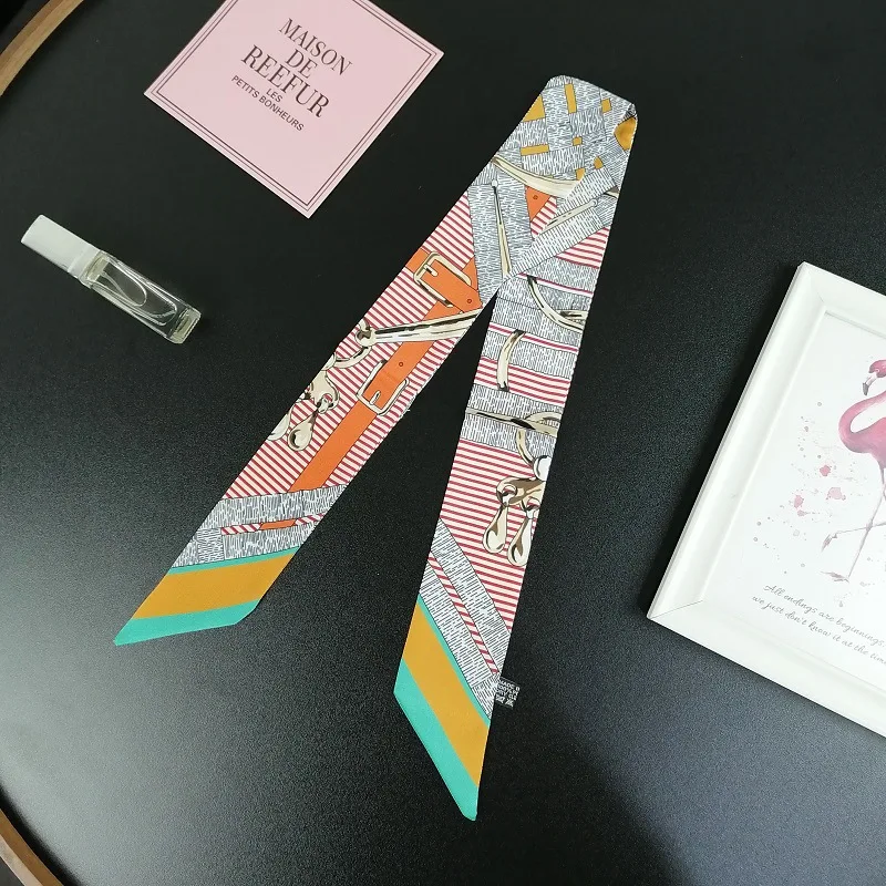 

Tropic Affair Scarf Women Silk Scarf Bag Skinny Scarves Design Wrist Towel Foulard Neckerchief Headband For Ladies