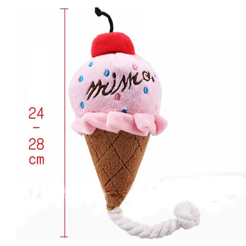 Pawstrip 2 шт. плюшевые собаки игрушки пищащие кости мороженое морковь жевательная