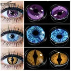 Контактные линзы EYESHARE для косплея для глаз, вечевечерние НКИ на Хэллоуин, желтые, синие линзы ed, сумасшедшие цветные контакты, цветные линзы для макияжа глаз
