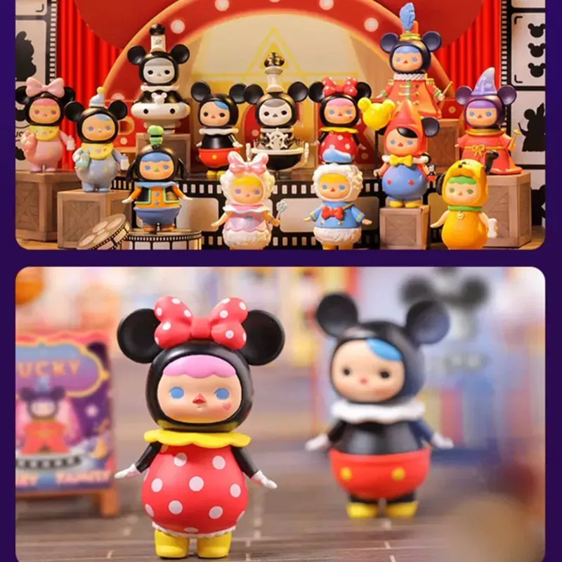 

Original Popmart Pucky Mickey Family Series Blind Box 13 Style Toys Doll Random One Cute Anime Figure Gift