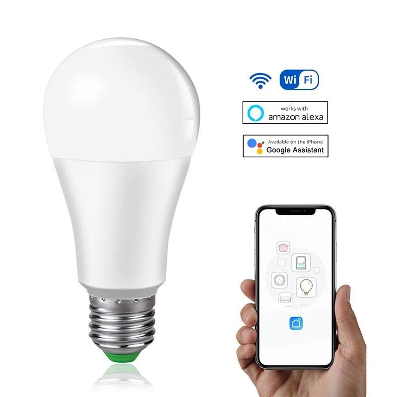

EeeToo Dimmable 15W LED Night Light Wifi Smart Bulb Bedside Lamp E27 B22 Work with Alexa Google Assistant Smart Lamp Nightlight