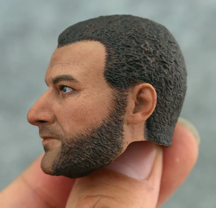 

1/6 Scale Male Actor Star Liev Schreiber Calm Version Head Sculpture Carving Model Fit 12" Action Figure Strong Muscle Man Body