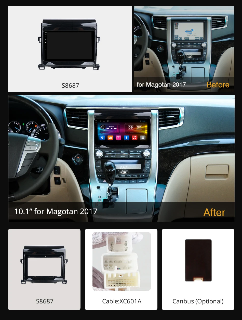 Ownice K3 K5 K6 Автомобильный DVD Android 9 стерео для toyota Alphard 2011 2012 головное устройство