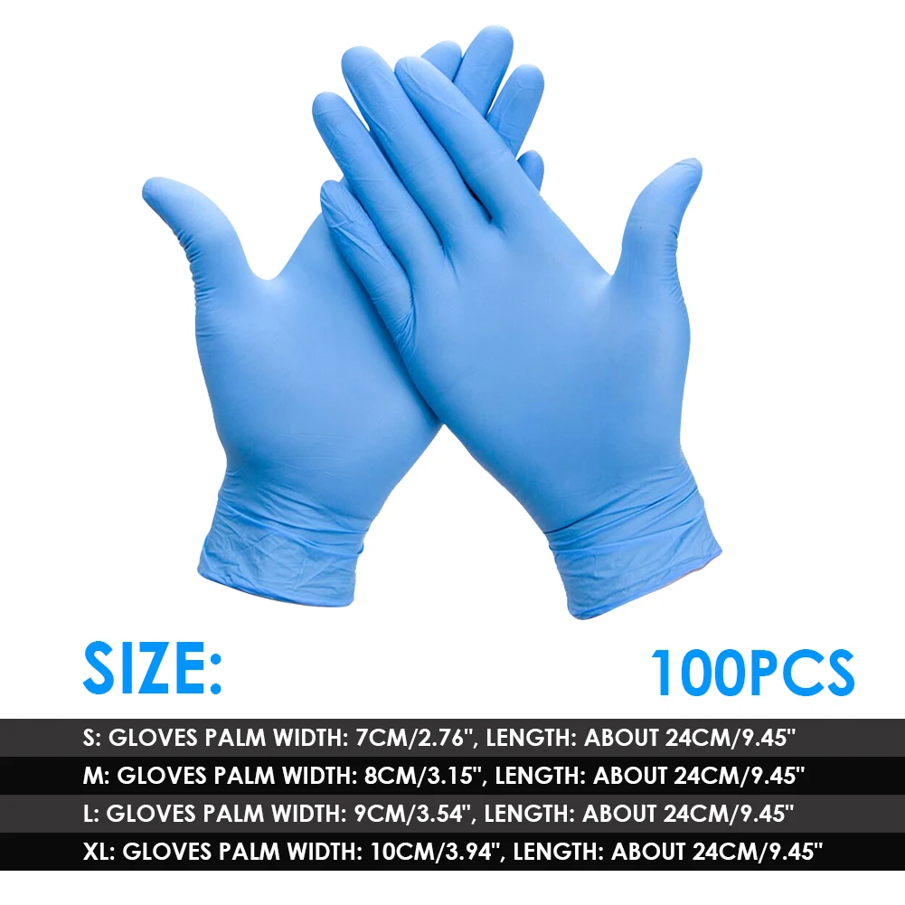

100pcs/set Disposable Gloves NBR Rubber Cleaning Glove Cleaning Supplies