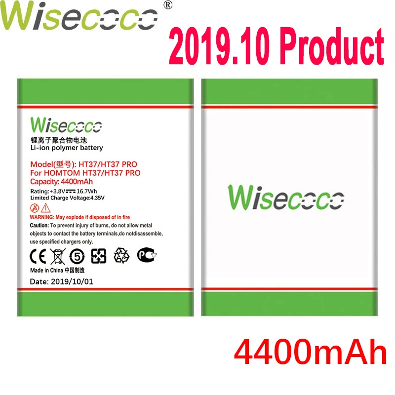 WISECOCO 4400 мАч батарея для HOMTOM HT37 HT 37 Pro мобильный телефон новейшее производство высокое качество батарея+ номер отслеживания